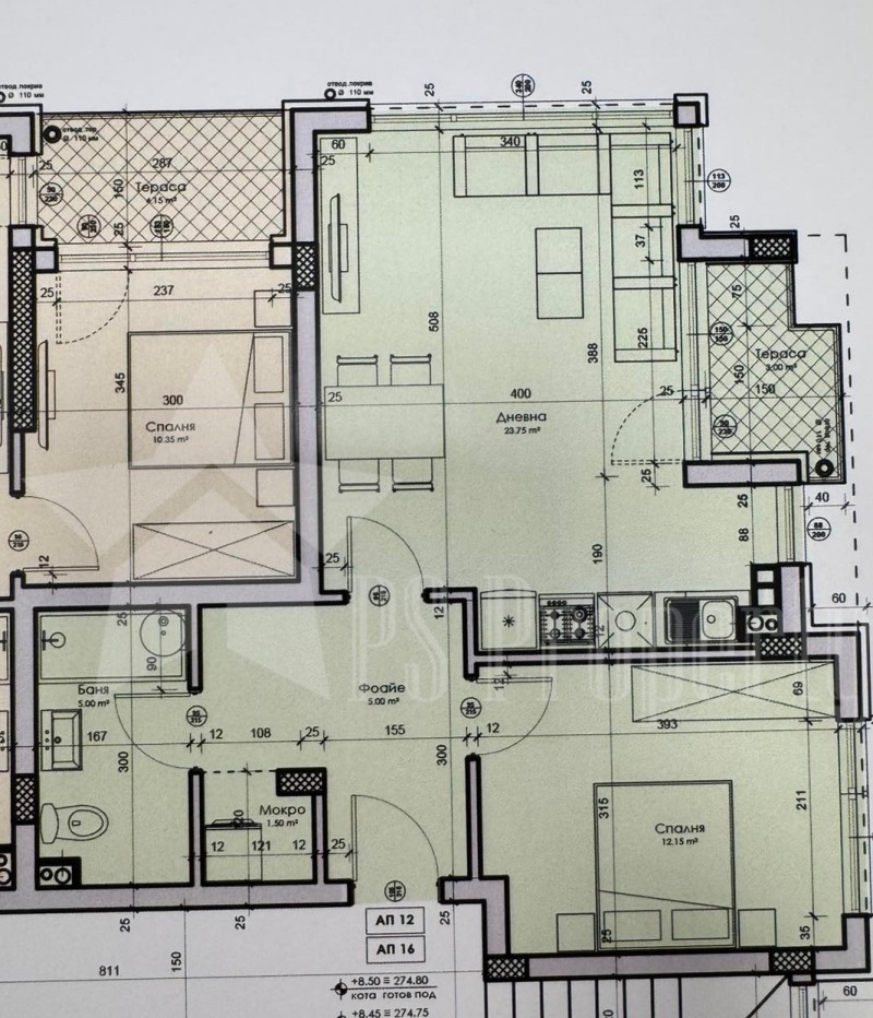 Продаја  1 спаваћа соба Стара Загора , Железник - центар , 80 м2 | 60552716 - слика [2]