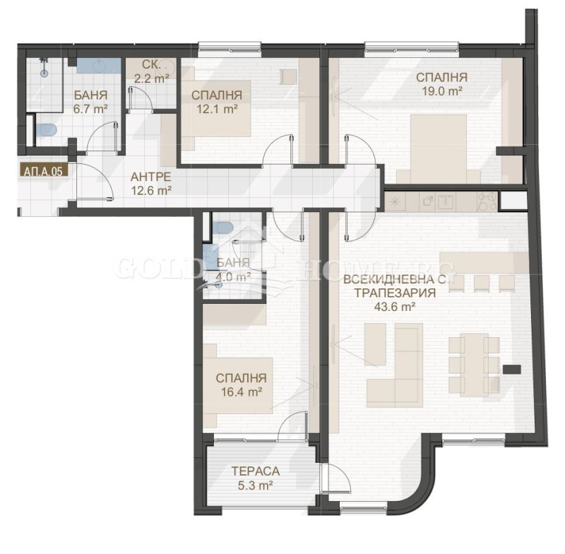 Zu verkaufen  2 Schlafzimmer Plowdiw , Zentar , 107 qm | 99675239 - Bild [3]