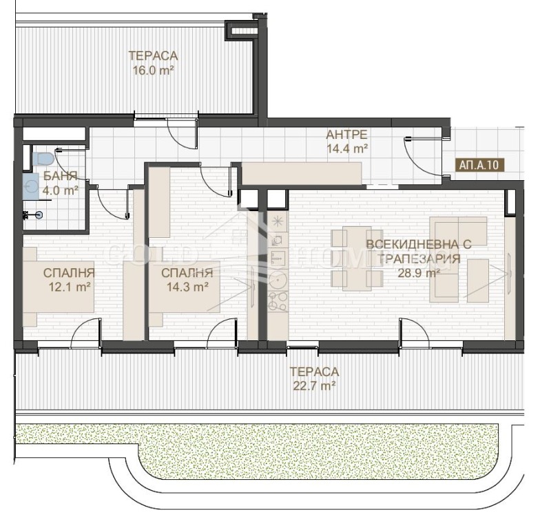 Zu verkaufen  2 Schlafzimmer Plowdiw , Zentar , 107 qm | 99675239 - Bild [4]