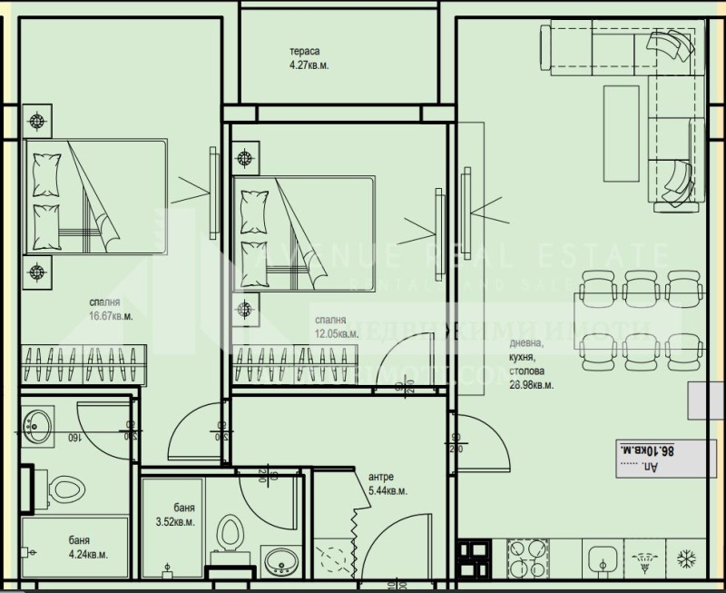 Te koop  2 slaapkamers Plovdiv , Karsjijaka , 99 m² | 86398958 - afbeelding [2]