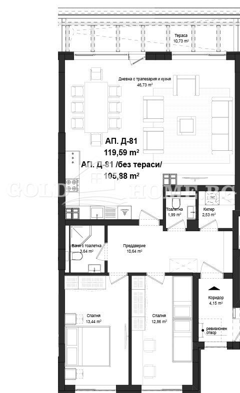 Продава 3-СТАЕН, гр. Пловдив, Гагарин, снимка 8 - Aпартаменти - 48865167