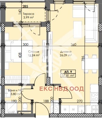 Til salg  1 soveværelse Plovdiv , Trakiya , 71 kvm | 60794972