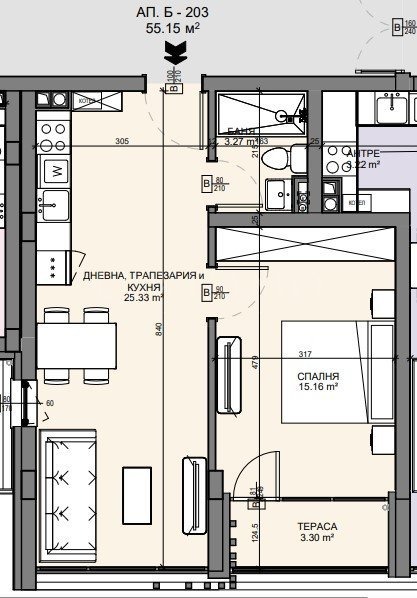 Продава 2-СТАЕН, к.к. Боровец, област София област, снимка 3 - Апартаменти - 53173539
