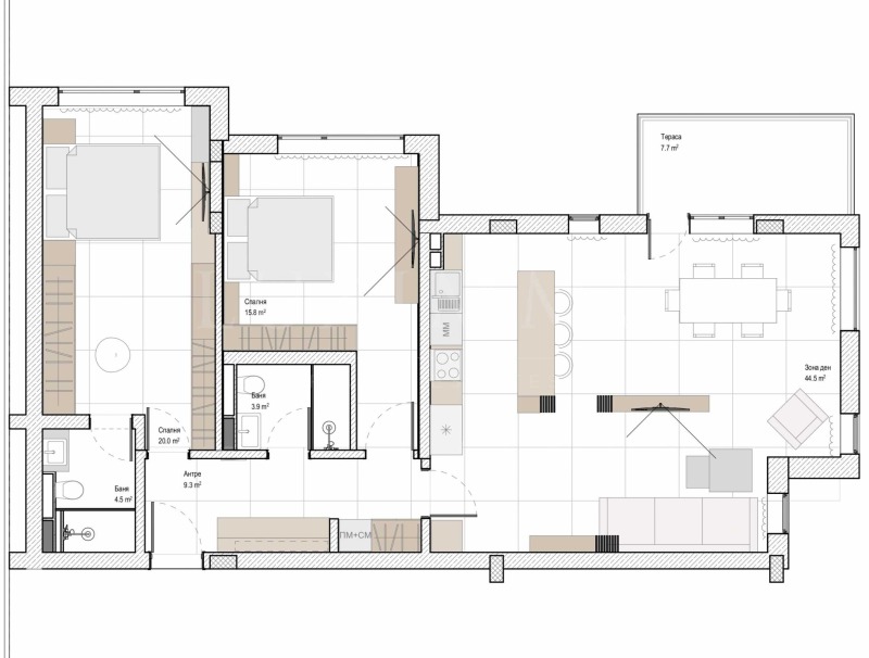 Na prodej  2 ložnice Sofia , Gorna banja , 129 m2 | 35379986 - obraz [7]