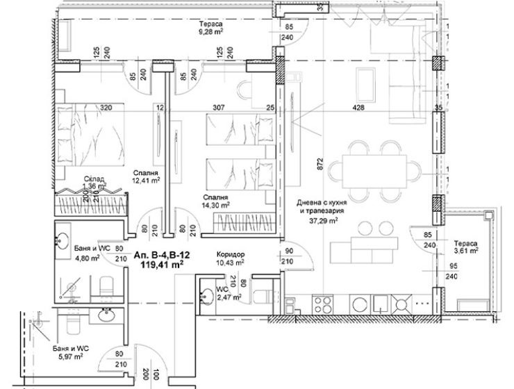 Продава 3-СТАЕН, гр. Пловдив, Христо Смирненски, снимка 5 - Aпартаменти - 49493842