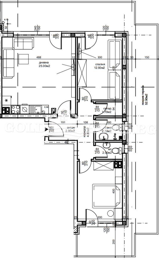 Myytävänä  2 makuuhuonetta Plovdiv , Belomorski , 97 neliömetriä | 64806074 - kuva [6]