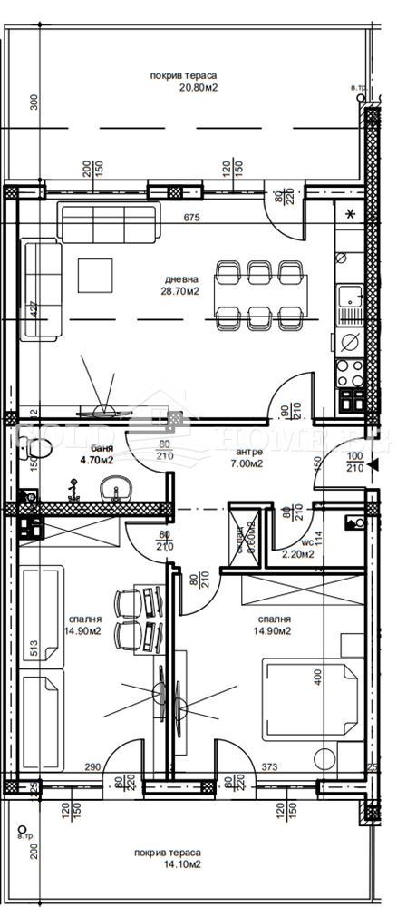 Myytävänä  2 makuuhuonetta Plovdiv , Belomorski , 97 neliömetriä | 64806074 - kuva [5]