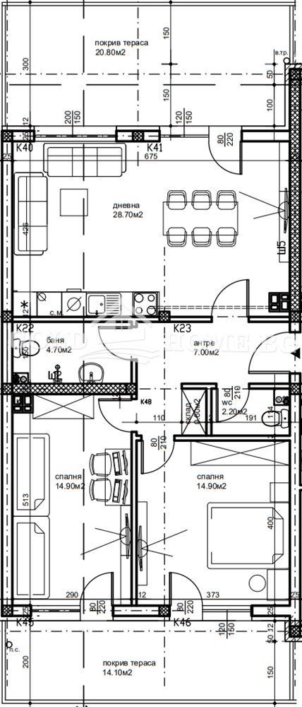 Myytävänä  2 makuuhuonetta Plovdiv , Belomorski , 97 neliömetriä | 64806074 - kuva [4]