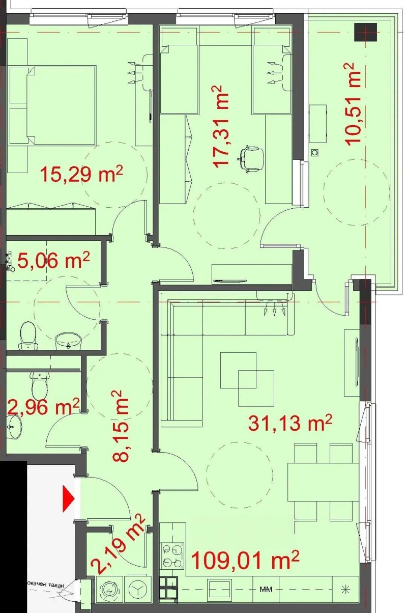 Продава 3-СТАЕН, гр. Бургас, Славейков, снимка 4 - Апартаменти - 53153291