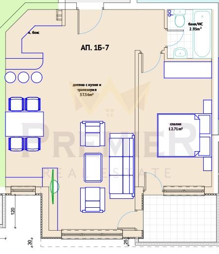 Na prodej  1 ložnice Varna , Vinica , 74 m2 | 94082652