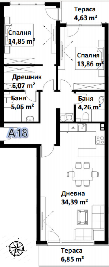 À vendre  2 chambres Plovdiv , Zaharna fabrika , 133 m² | 90100246 - image [5]