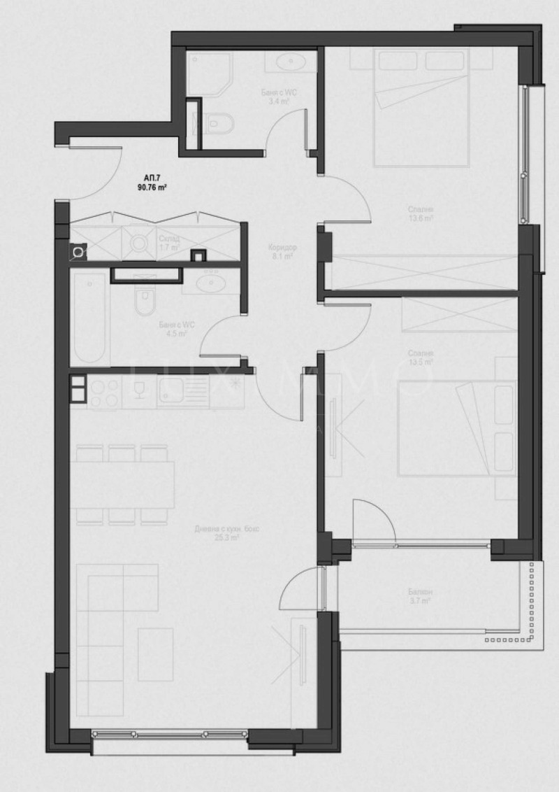 Продава 3-СТАЕН, гр. София, Кръстова вада, снимка 11 - Aпартаменти - 47405178