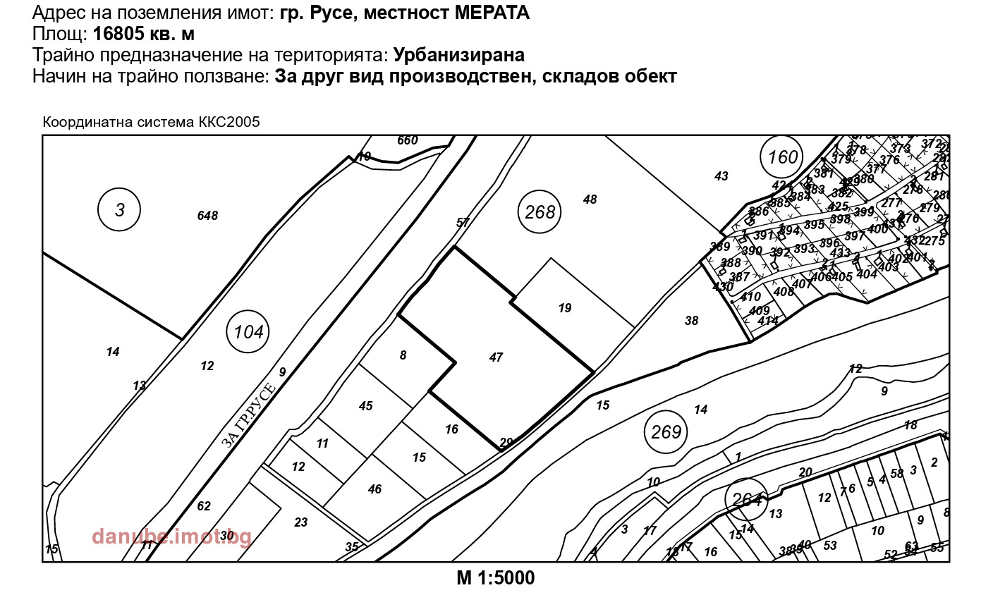 Продава ПАРЦЕЛ, гр. Русе, Промишлена зона - Запад