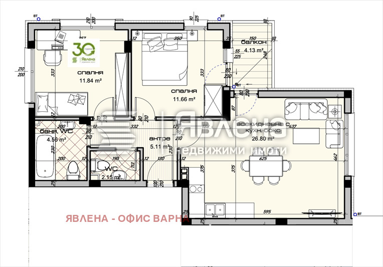 Продава 3-СТАЕН, гр. Варна, Виница, снимка 3 - Aпартаменти - 48182516