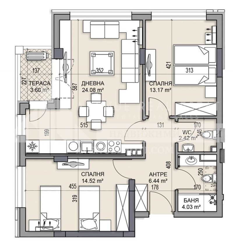 De vânzare  2 dormitoare Plovdiv , Gagarin , 99 mp | 84037116 - imagine [5]