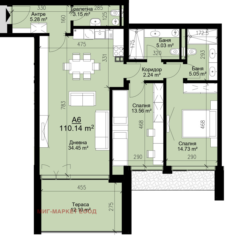 Продава 3-СТАЕН, гр. Варна, Бриз, снимка 1 - Aпартаменти - 47770578