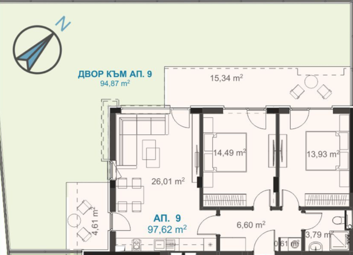 Продава  3-стаен град Бургас , Крайморие , 107 кв.м | 96344545 - изображение [3]