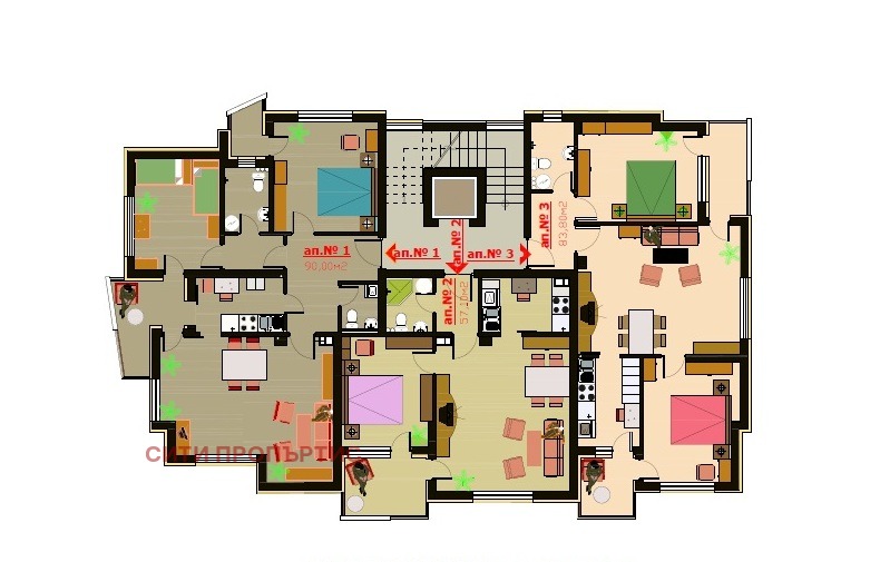 Продава 2-СТАЕН, гр. Благоевград, Широк център, снимка 2 - Апартаменти - 52570233