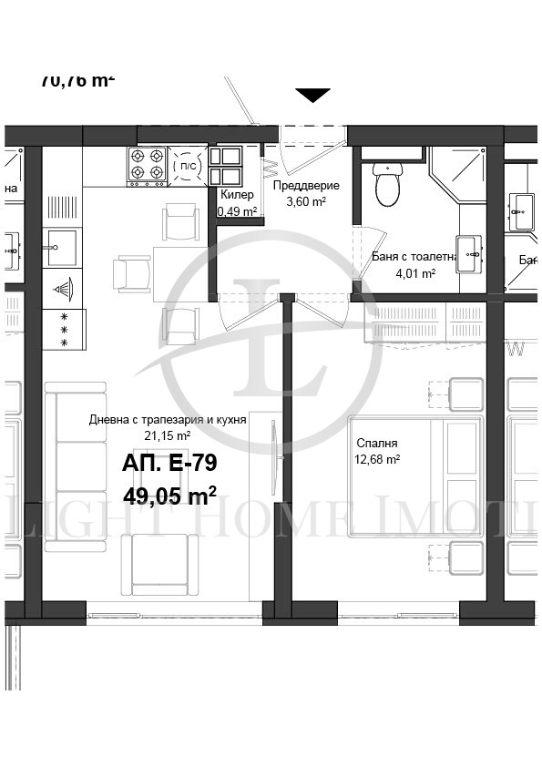 Продава 2-СТАЕН, гр. Пловдив, Гагарин, снимка 4 - Апартаменти - 53790550