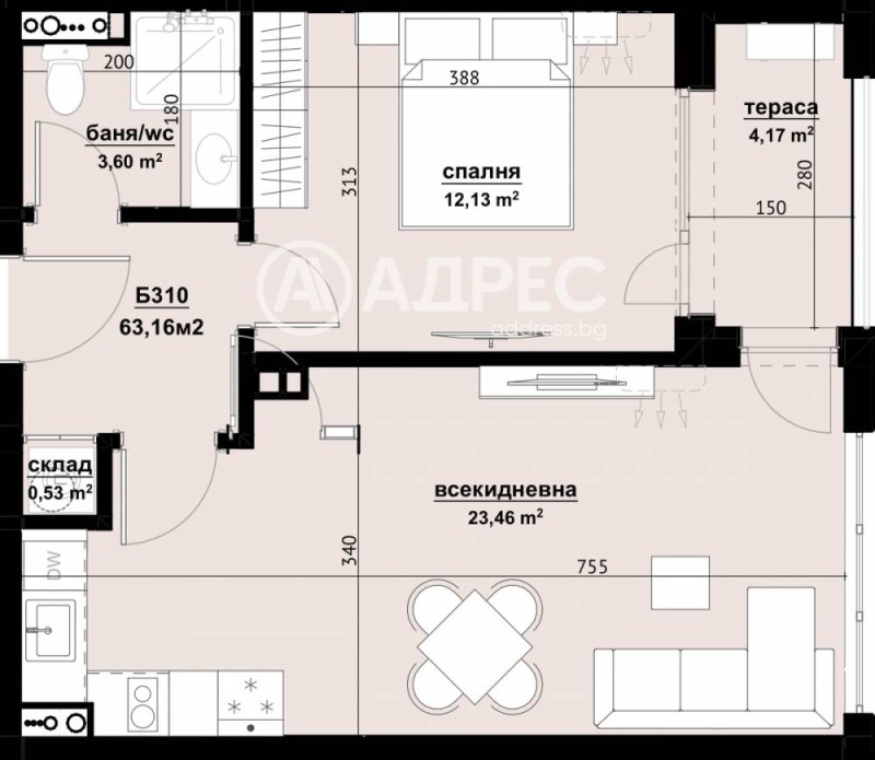 Продава 2-СТАЕН, гр. Бургас, област Бургас, снимка 3 - Апартаменти - 52810362
