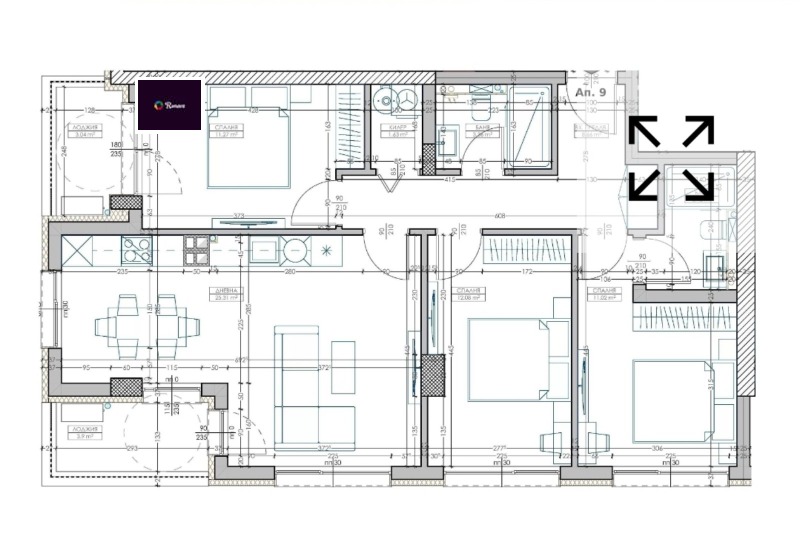 En venta  3+ dormitorios Varna , Mladost 2 , 120 metros cuadrados | 58028074