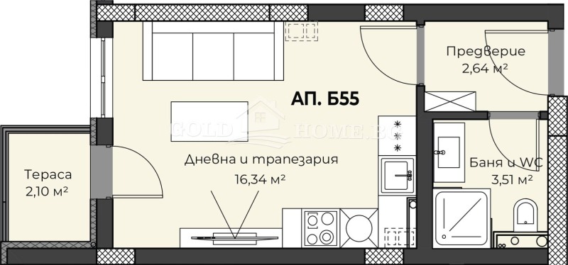 Продава 1-СТАЕН, гр. Пловдив, Христо Смирненски, снимка 2 - Aпартаменти - 48994328