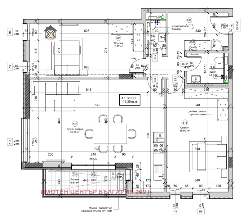 Продава 3-СТАЕН, гр. София, Овча купел, снимка 4 - Aпартаменти - 46377083