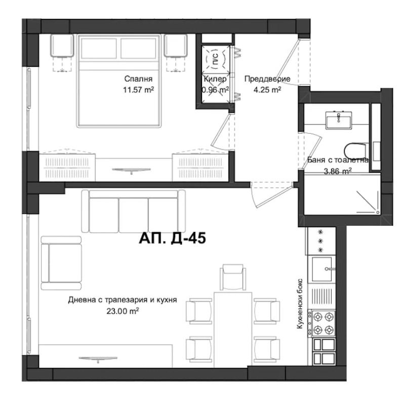 Продава 2-СТАЕН, гр. Пловдив, Гагарин, снимка 2 - Aпартаменти - 49220263