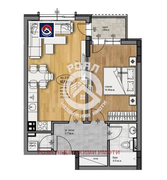 Продава 2-СТАЕН, гр. Пловдив, Западен