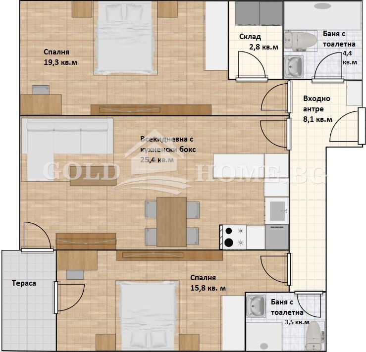 Продава  3-стаен град Пловдив , Остромила , 113 кв.м | 32259367