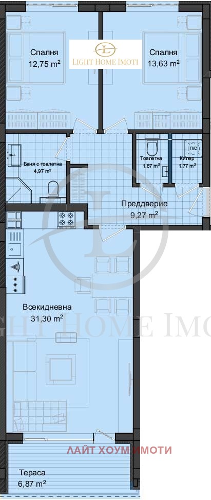 Eladó  2 hálószobás Plovdiv , Gagarin , 116 négyzetméter | 79698447 - kép [3]