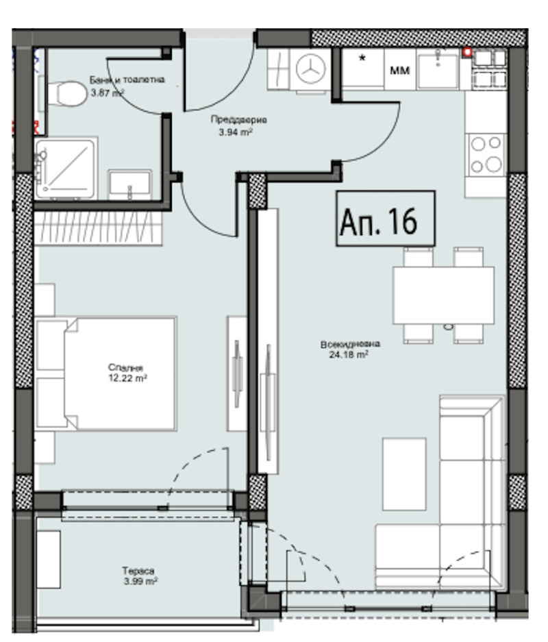 Продава 2-СТАЕН, гр. Пловдив, Христо Смирненски, снимка 6 - Aпартаменти - 49284343