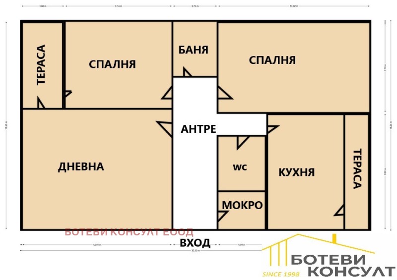 Продава 3-СТАЕН, гр. София, Толстой