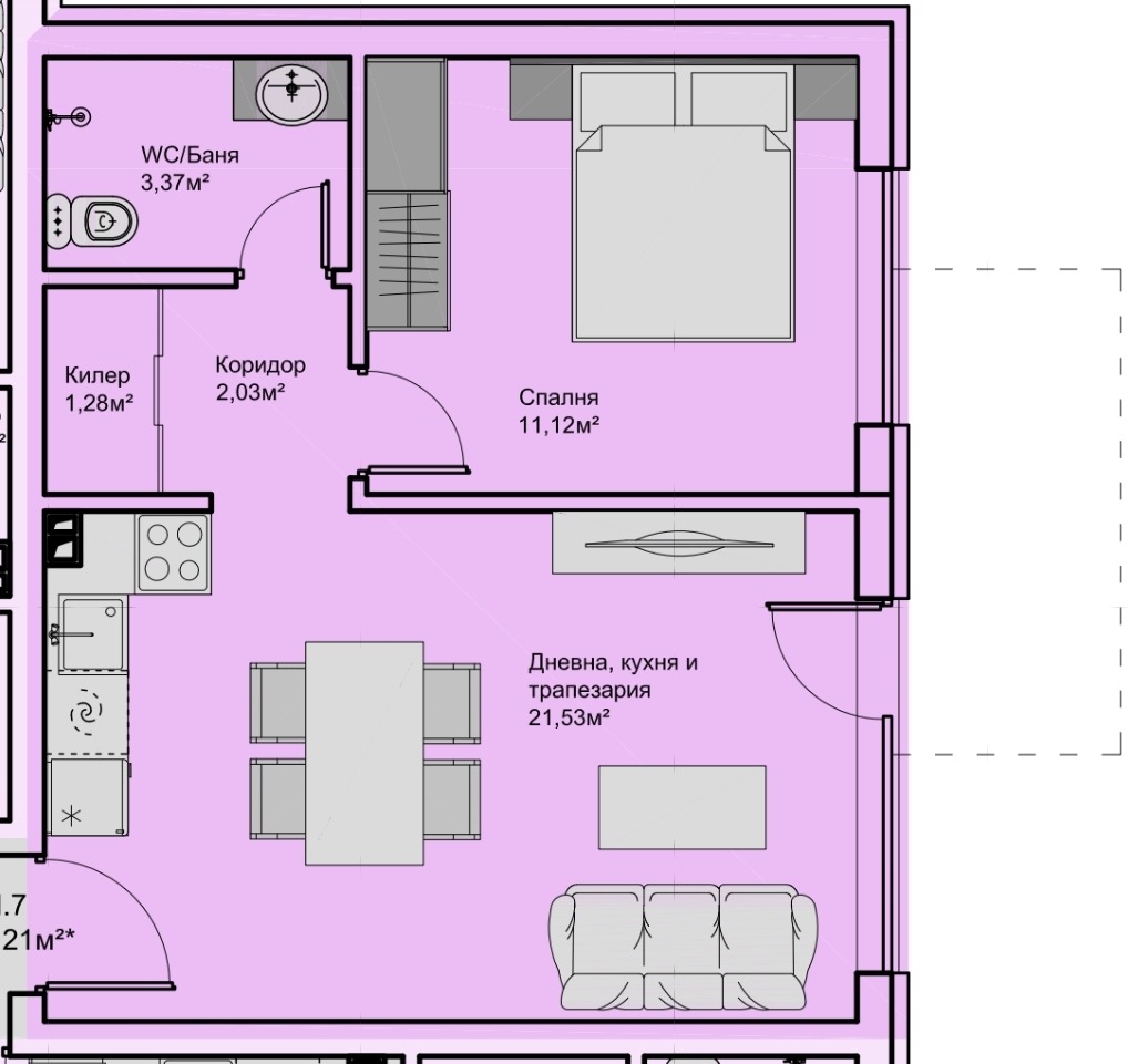 Продава 2-СТАЕН, гр. Варна, Виница, снимка 8 - Апартаменти - 50026485
