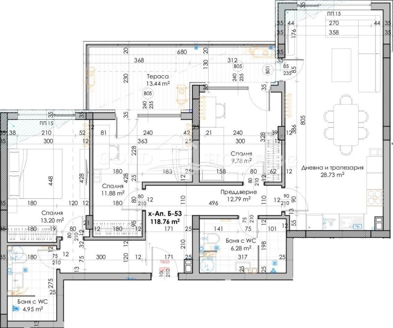 На продаж  3 кімнатна Пловдив , Южен , 134 кв.м | 85539348 - зображення [2]