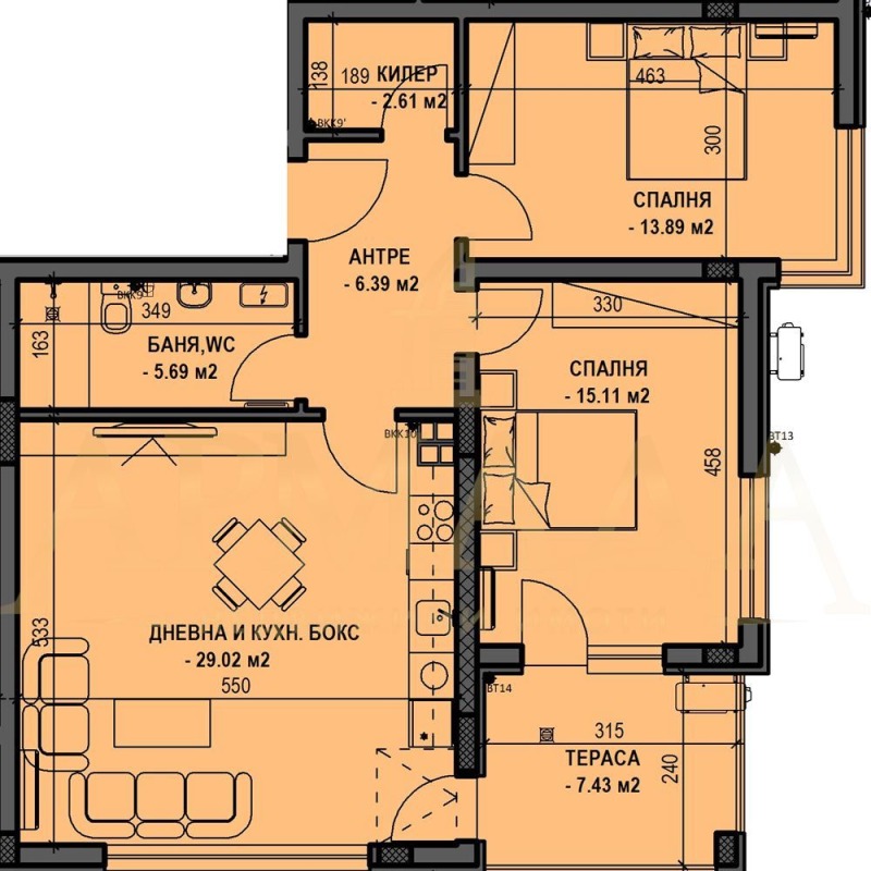 En venta  2 dormitorios Plovdiv , Ostromila , 108 metros cuadrados | 98628068 - imagen [2]