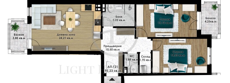 En venta  2 dormitorios Plovdiv , Ostromila , 110 metros cuadrados | 45817312 - imagen [5]
