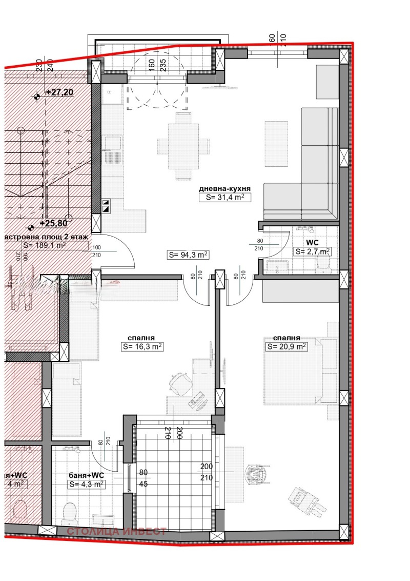 Продава 3-СТАЕН в град Русе, Широк център - 128 кв.м / 140 750 € » 275 283.07 лв., СТОЛИЦА ИНВЕСТ