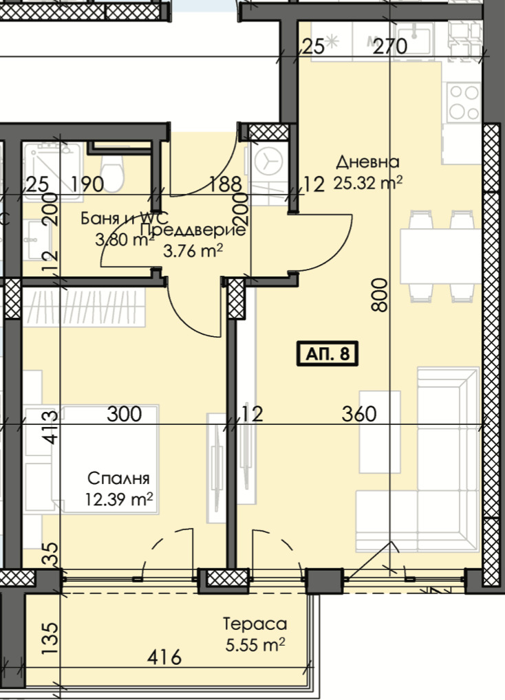 Продава 2-СТАЕН, гр. Пловдив, Тракия, снимка 6 - Aпартаменти - 47759401