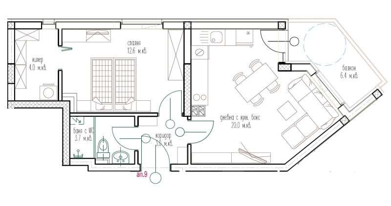 Продава 2-СТАЕН, гр. Варна, Погреби, снимка 3 - Апартаменти - 52115572