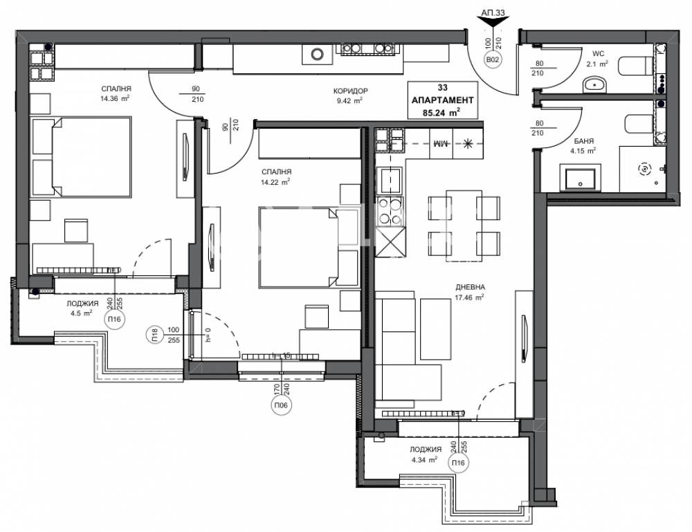 Продава 3-СТАЕН, гр. София, Обеля 2, снимка 4 - Апартаменти - 54074651