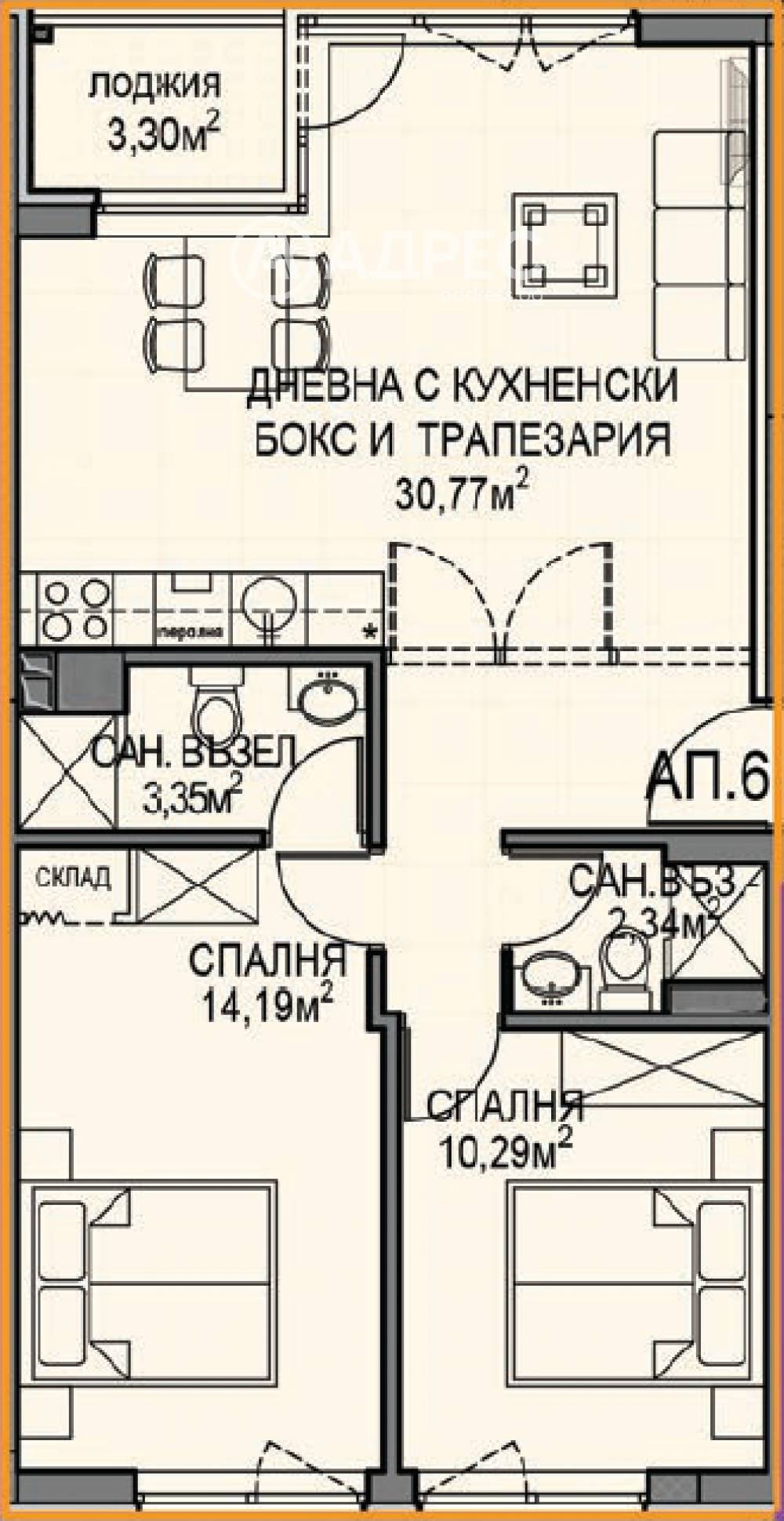 Продава 3-СТАЕН, гр. София, Обеля 2, снимка 4 - Апартаменти - 56426232