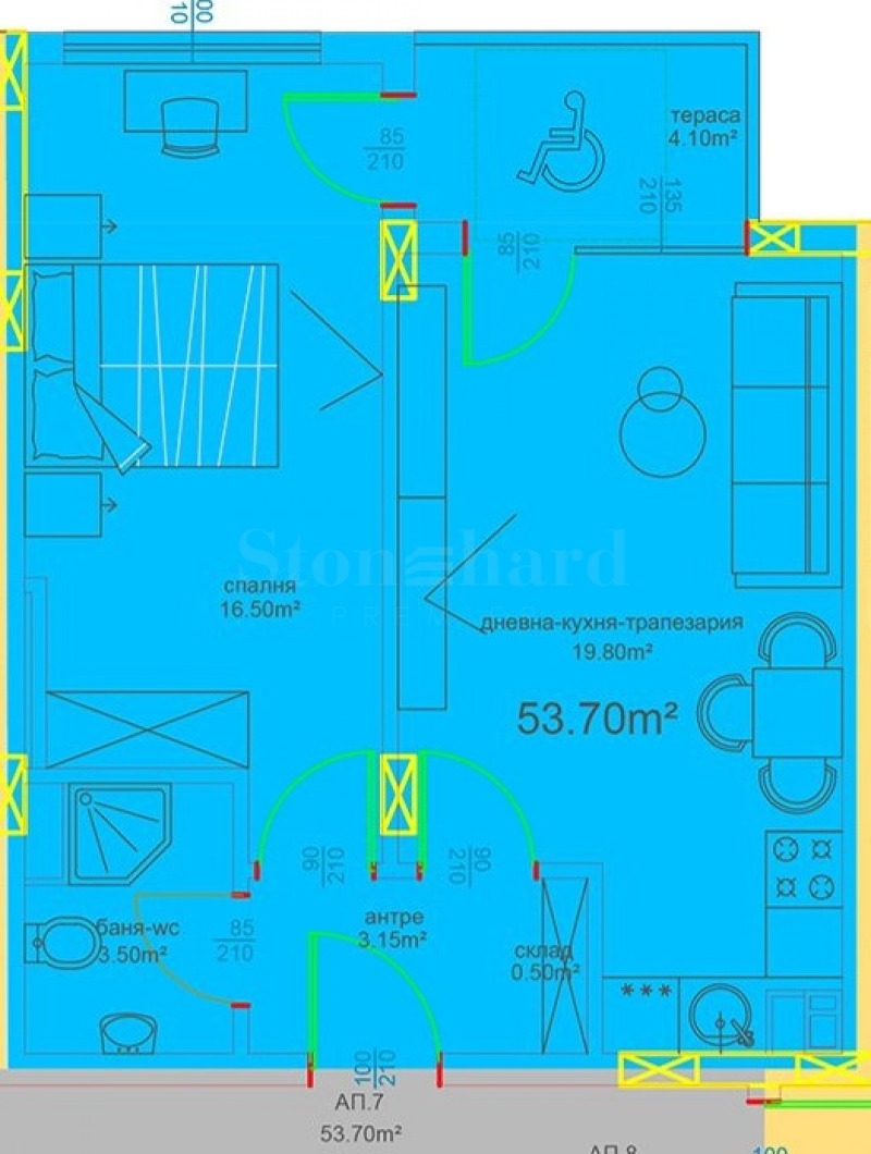 Продава 2-СТАЕН, гр. Бургас, област Бургас, снимка 2 - Апартаменти - 53133897