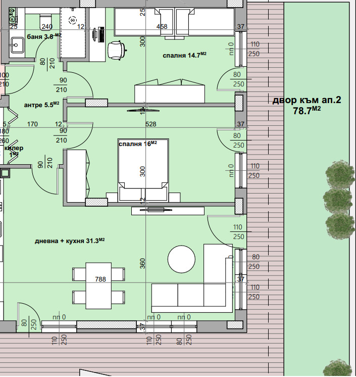 Eladó  2 hálószobás Stara Zagora , Zseleznik - centar , 99 négyzetméter | 78453094 - kép [2]
