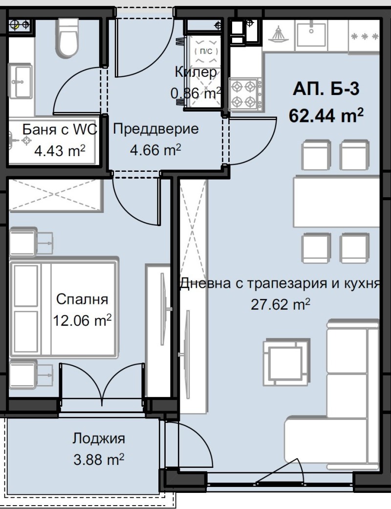 Продава 2-СТАЕН, гр. Пловдив, Христо Смирненски