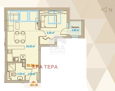 Продава 2-СТАЕН, гр. София, Зона Б-19, снимка 2 - Апартаменти - 54289469