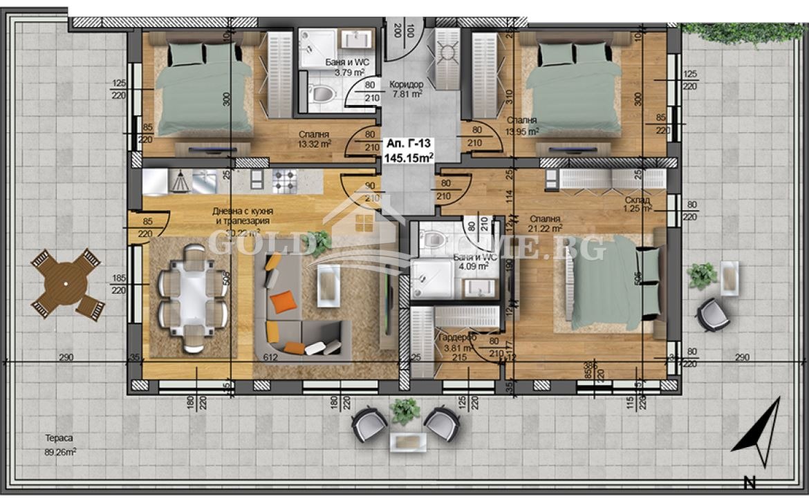 Продава 4-СТАЕН, гр. Пловдив, Христо Смирненски, снимка 2 - Апартаменти - 54539283