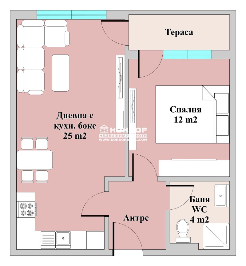 Til salg  1 soveværelse Plovdiv , Trakiya , 67 kvm | 20856995 - billede [3]