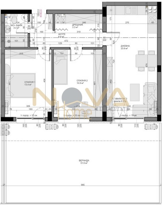 Na prodej  2 ložnice Varna , Vladislav Varnenčik 1 , 145 m2 | 44461095 - obraz [2]