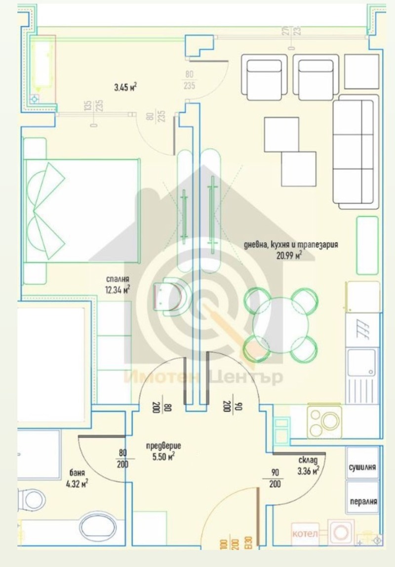 In vendita  1 camera da letto Sofia , Malinova dolina , 72 mq | 14846525
